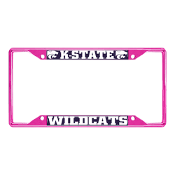 Kansas State Pink Metal License Plate Frame - 6.25"x12.25"