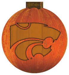 Kansas State Wildcats 12 in. Halloween Pumpkin Sign