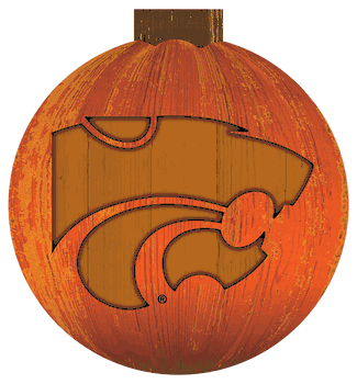 Kansas State Wildcats 12 in. Halloween Pumpkin Sign
