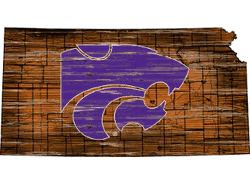 Kansas State Wildcats 12" Mini Roadmap State Sign