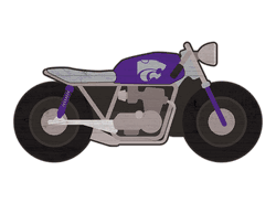 Kansas State Wildcats 12" Motorcycle Cutout Wood Sign