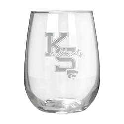 Kansas State Wildcats 17oz Stemmless Wine Glass
