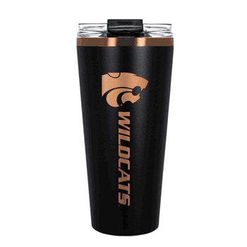 Kansas State Wildcats 32oz Black and Copper Big Slim with Straw