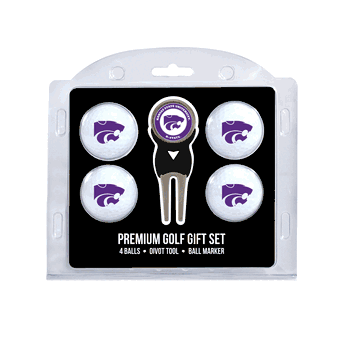 Kansas State Wildcats 4 Ball Gift Set + Divot Tool & Marker