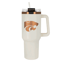 Kansas State Wildcats 40oz Crme and Copper Colossus Travel Mug with Straw