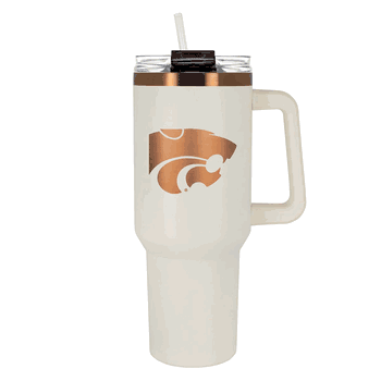Kansas State Wildcats 40oz Crme and Copper Colossus Travel Mug with Straw