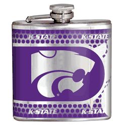 Kansas State Wildcats 6oz Stainless Steel Flask with Metallic Graphics