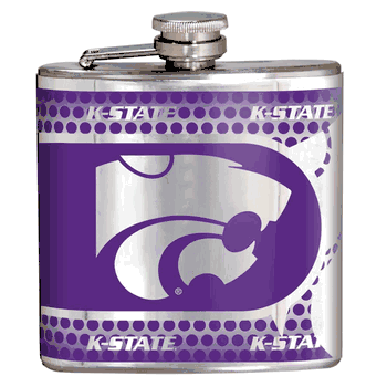 Kansas State Wildcats 6oz Stainless Steel Flask with Metallic Graphics