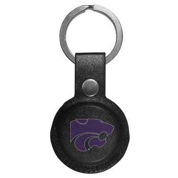 Kansas State Wildcats AirTag Compatible Leather Key Chain