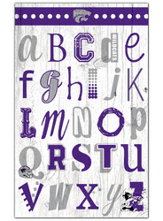 Kansas State Wildcats Alphabet 11x19 Sign