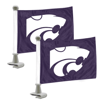 Kansas State Wildcats Ambassador Car Flags - 2 Pack Mini Auto Flags, 4in X 6in