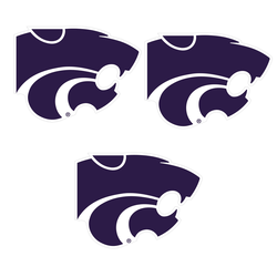 Kansas State Wildcats Auto Decal 3 Pack