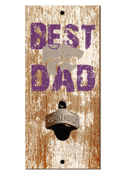 Kansas State Wildcats Best Dad Bottle Opener Wood Sign