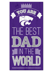 Kansas State Wildcats Best Dad in the World 6x12 Sign