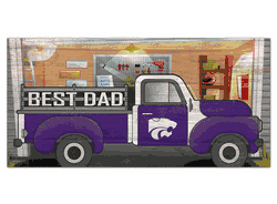 Kansas State Wildcats Best Dad Truck 6x12 Sign