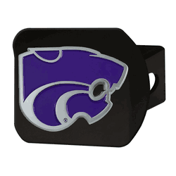 Kansas State Wildcats Black Metal Hitch Cover - 3D Color Emblem