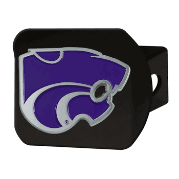 Kansas State Wildcats Black Metal Hitch Cover - 3D Color Emblem