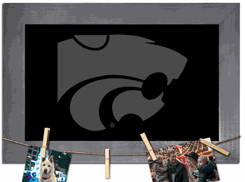 Kansas State Wildcats Blank Chalkboard with frame & clothespins 11x19 Sign