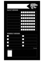 Kansas State Wildcats Chore Chalk Board 11x19 Sign