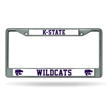 Kansas State Wildcats Standard Chrome Frame with Plastic Inserts 12