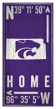 Kansas State Wildcats Coordinate 6x12 Sign