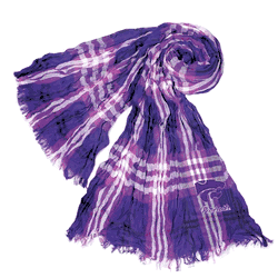 Kansas State Wildcats Crinkle Scarf Plaid Purple/Bla