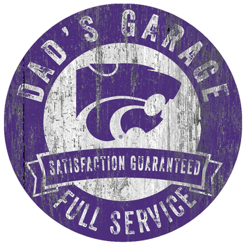 Kansas State Wildcats Dad's Garage Sign