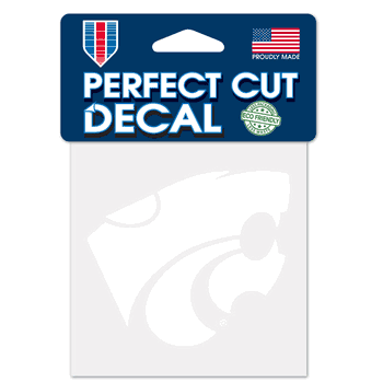 Kansas State Wildcats Decal 4x4 Perfect Cut White