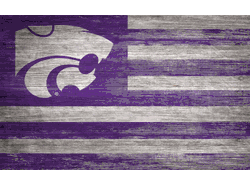 Kansas State Wildcats Distressed Flag 11x19