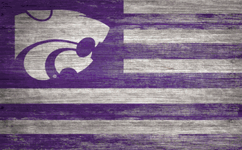 Kansas State Wildcats Distressed Flag 11x19