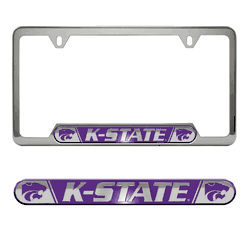 Kansas State Wildcats Embossed License Plate Frame, 6.25in x 12.25in