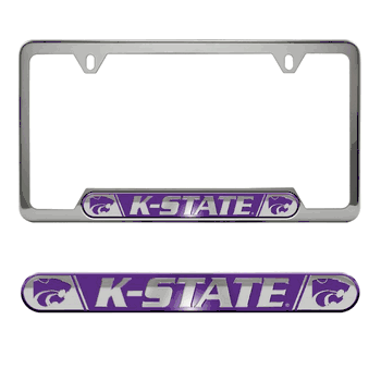Kansas State Wildcats Embossed License Plate Frame, 6.25in x 12.25in