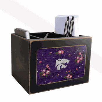 Kansas State Wildcats Floral Desktop Organizer
