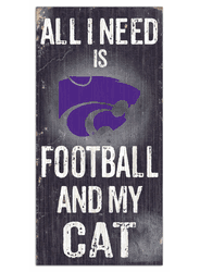 Kansas State Wildcats Football and My Cat 6x12 Sign