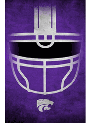 Kansas State Wildcats Ghost Helmet 17x26