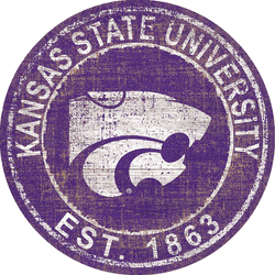 Kansas State Wildcats Heritage Logo Round Sign