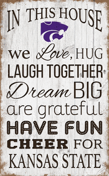 Kansas State Wildcats In This House 11x19 Sign