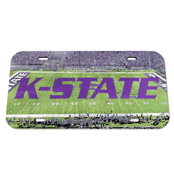 Kansas State Wildcats License Plate - Crystal Mirror - Football