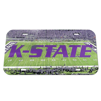 Kansas State Wildcats License Plate - Crystal Mirror - Football