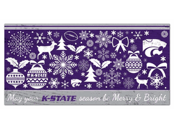 Kansas State Wildcats Merry and Bright 6x12 Sign