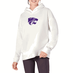 Kansas State Wildcats NCAA Kadi Hoodie with Zipper Pockets White Medium