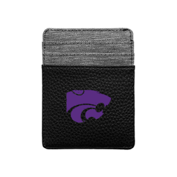 Kansas State Wildcats Pebble Front Pocket Wallet Black