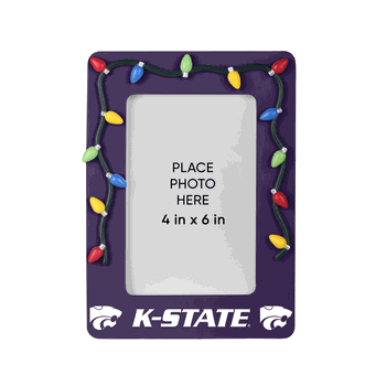 Kansas State Wildcats Picture Frame with Holiday Lights