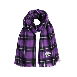 Kansas State Wildcats Plaid Blanket Scarf PR-BLK