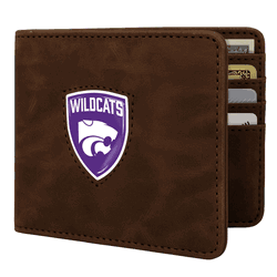 Kansas State Wildcats Shield Wallet - Brown