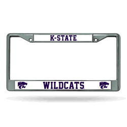 Kansas State Wildcats Standard Chrome Frame with Plastic Inserts 12" x 6" Car/Truck Auto Accessory