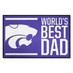 Kansas State Wildcats Starter Mat Accent Rug - 19in. x 30in. World's Best Dad Starter Mat