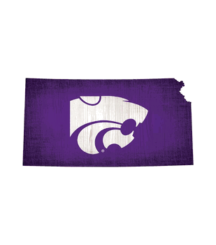 Kansas State Wildcats Team Color Logo State Sign
