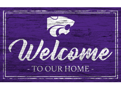 Kansas State Wildcats Team Color Welcome 11x19 Sign