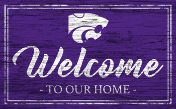 Kansas State Wildcats Team Color Welcome 11x19 Sign
